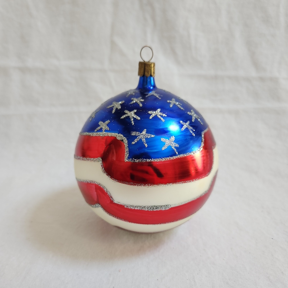 Waterford American Tribute American Flag Patriotic Christmas Ornament